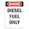 Signmission Safety Sign, OSHA Danger, 18" Height, Portrait Diesel Fuel Only, Portrait OS-DS-D-1218-V-2060 - alternate 1